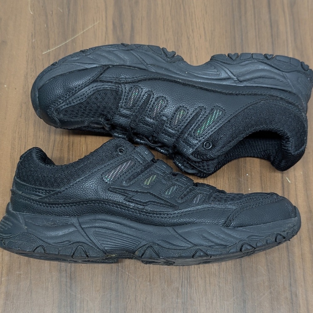 Avia Womens Triple Black Athletic Walking Shoes Sneakers Size 7